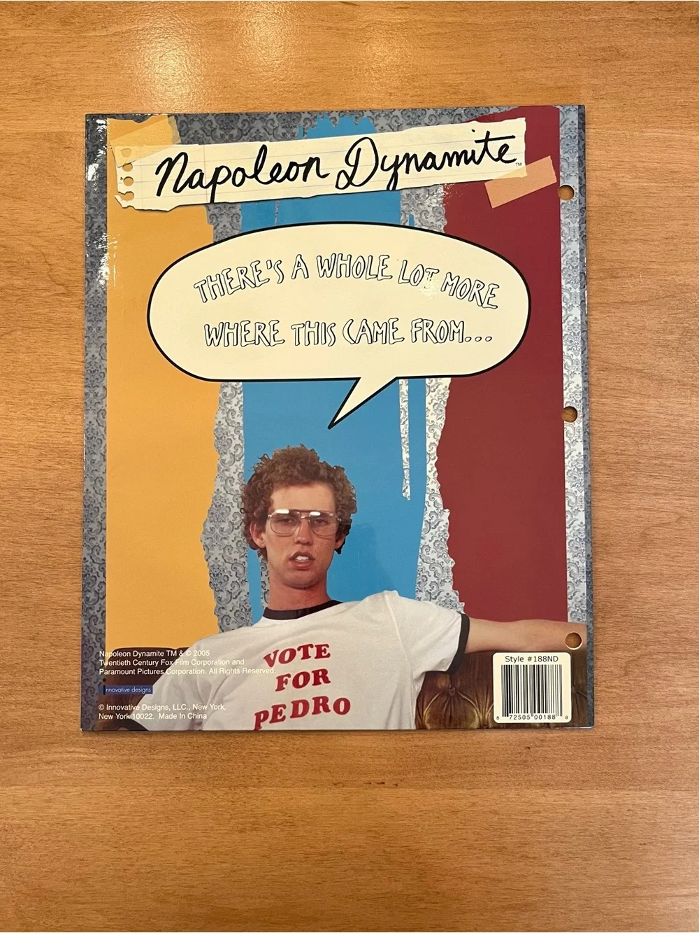 Vintage 2005 school folders (set of two) with Napoleon Dynamite graphics - NWOT